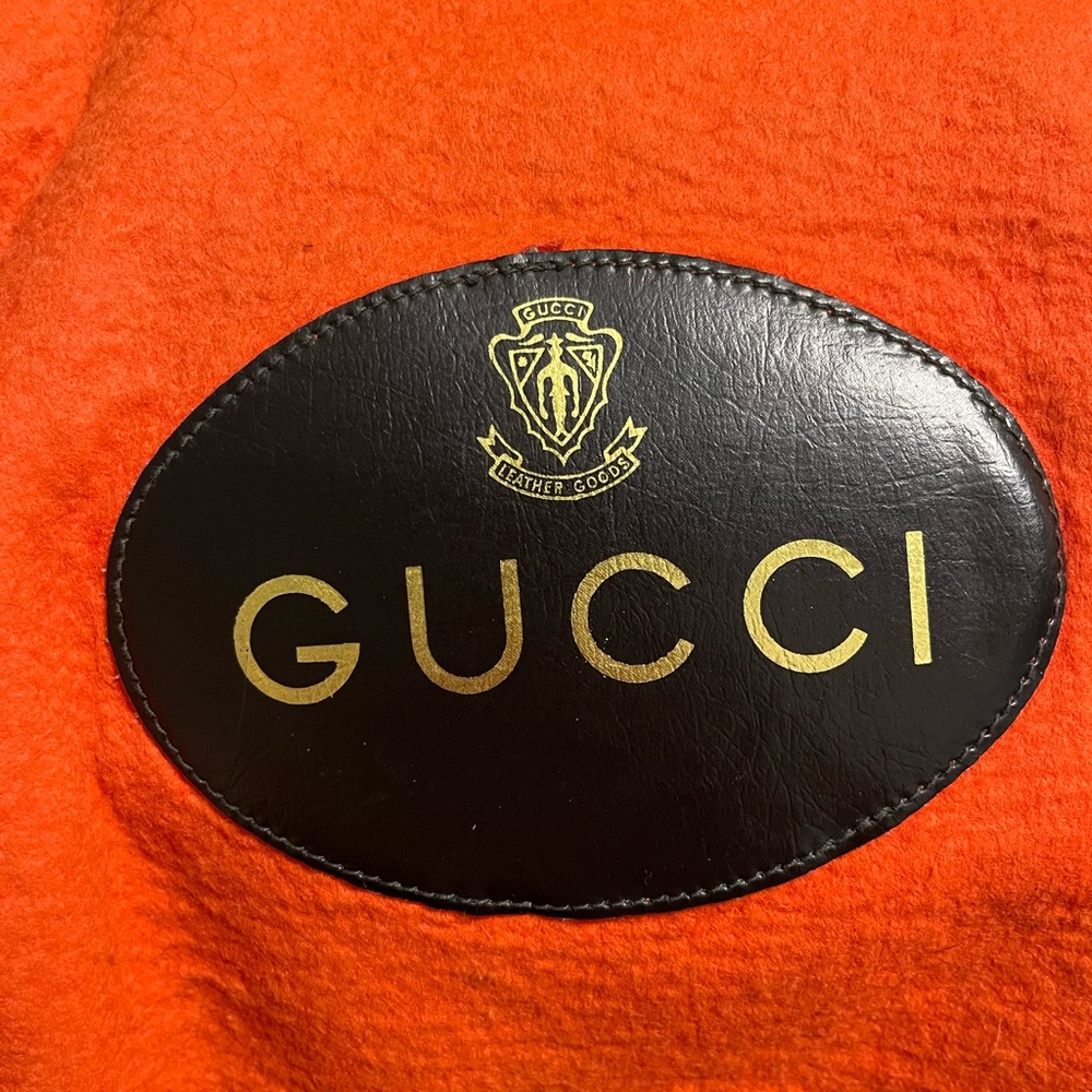 2 Authentic Gucci Felt Wool Tote Bags